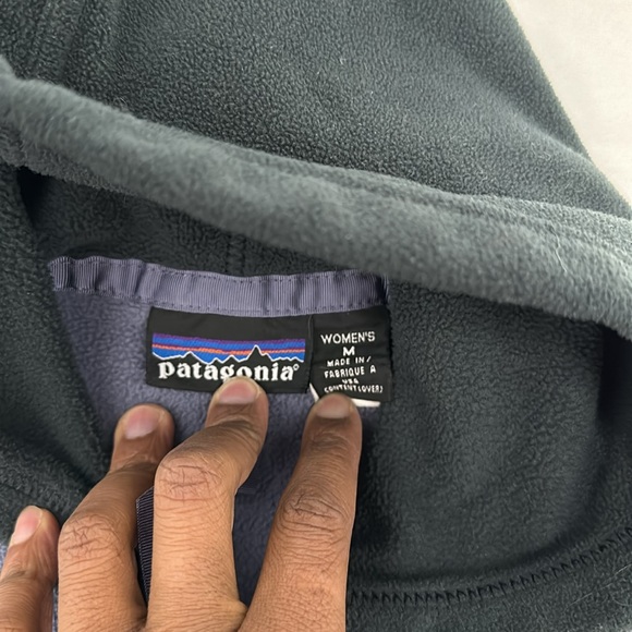 Patagonia Vintage Fleece Full Zip Hoodie Blue - Size M - Picture 5 of 5